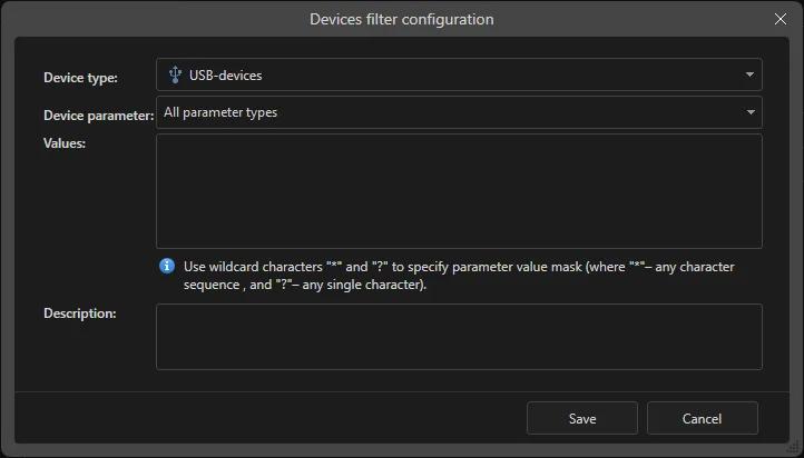 Anexet console: removable-storage control policy that blocks copying files to a USB device