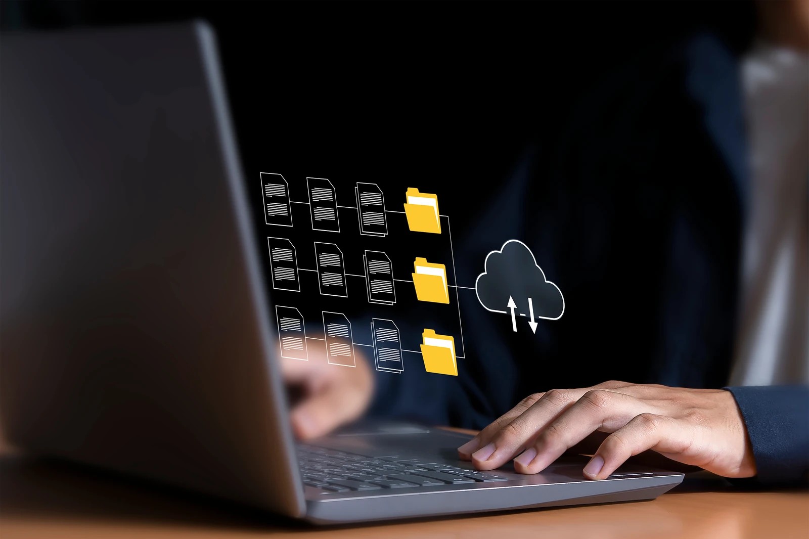 Anexet Client Console showing files uploaded to cloud storage