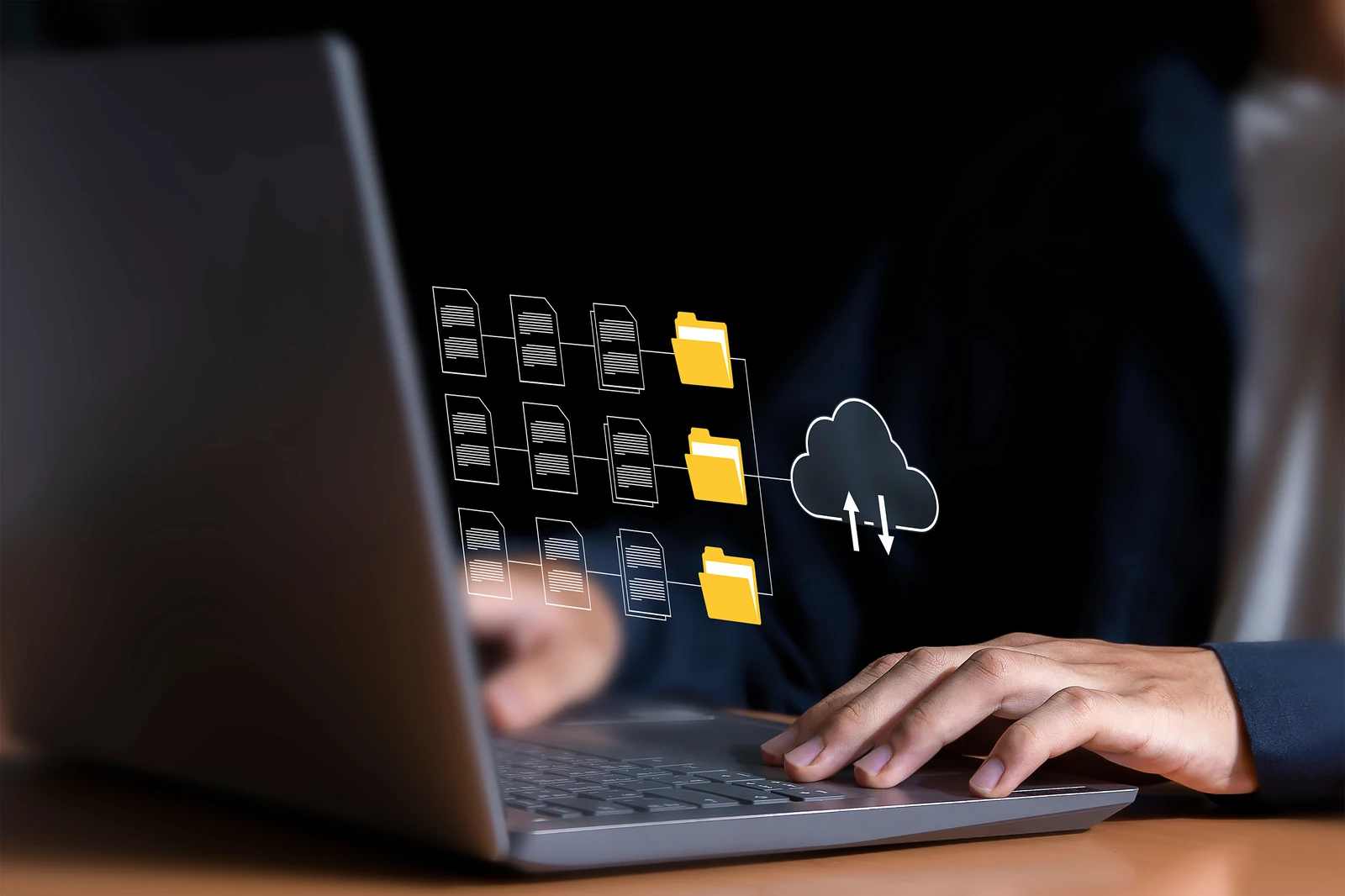 Anexet Client Console mit in Cloud-Speicher hochgeladenen Dateien